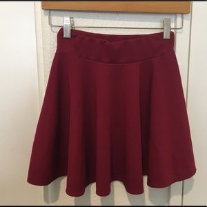 Wine Red Maroon Women’s skater skirt - one Size
